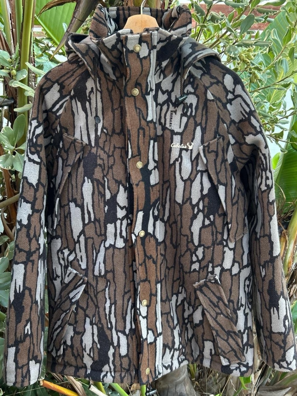 Vintage 1990s Cabela’s Trebark Gore Tex Whitetail Hooded Jacket USA S 24x28